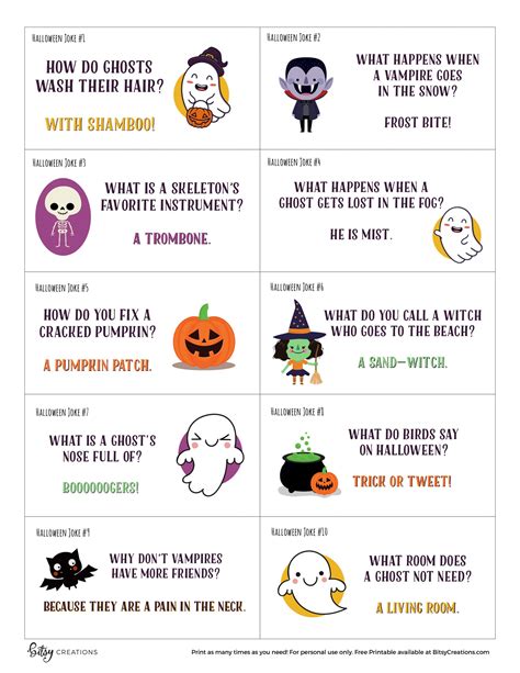 Printable Halloween Jokes
